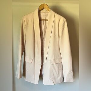 Cream Blazer with Shoulder Pads